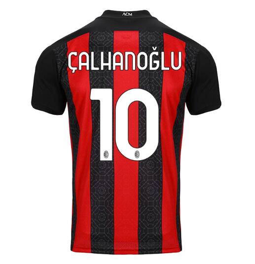 AC Milan Home Kit Soccer Jersey ÇALHANOĞLU #10 2020/21